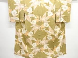 アンティーク　松竹梅に鶴模様単衣長襦袢